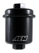 AEM Acura/Honda High Volume Fuel Filter - Acura Integra (94-01) / Honda Accord (94-97) / Civic (96-00) / Prelude (97-01) - Black