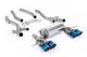 Milltek Sport  BMW 3 Series G80/G81 M3 & M3 Competition S58 3.0 Turbo/ BMW 4 Series G82 M4 & M4 Competition S58 3.0 Turbo OPF/GPF Back Exhaust with Centre Resonator Bypass System with GT-115 Burnt/Blue Titanium Trims (OE Requires Cutting)