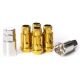 Muteki SR48 Open End Locking Lug Nut Set of 4 - Gold Chrome 12x1.50 48mm