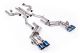Milltek Sport Chevrolet Camaro Gen 6 SS 6.2L V8 2016-2024 Cat-back Exhaust Unbalanced Straight Center Valved System with Quad GT-115 4.5' Burnt/Blue Titanium Tips