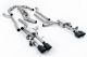 Milltek Sport Audi S8 D5 4.0 TFSI V8 Saloon / Sedan - Long Wheel Base 2020+ Non-Resonated Cat Back Back Exhaust System (Twin 80mm) with GT-115 Cerakote Black Trims