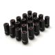 Muteki HR50 Open End Lug Nuts - Black w/ Red Ring 14x1.50