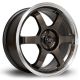 Rota Grid 17x7.5 4x100 ET45 Wheel- Gunmetal with Polished LIp