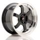 JR Wheels JR12 16x8 ET15 4x100/114.3- Gloss Black w/Machined Lip