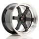JR Wheels JR12 17x9 ET25 4x100/114.3- Gloss Black w/Machined Lip