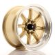 JR Wheels JR19 15x8 ET0 4x100/114.3- Gold w/Machined Lip