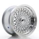 JR Wheels JR9 15x8 ET20 4x100/108- Silver w/Machined Lip+Silver Rivets