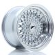 JR Wheels JR9 15x9 ET10 4x100/108- Silver w/Machined Lip+Silver Rivets