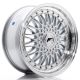 JR Wheels JR9 17x7.5 ET20-35 Custom PCD- Silver w/Machined Lip+Silver Rivets