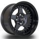 Rota Kyusha 15x8 4x100 ET0 Wheel- Flat Gunmetal with Gloss Black Lip