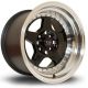 Rota Kyusha 15x9 4x114.3 ET0 Wheel- Black with Polished LIp