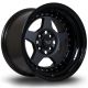 Rota Kyusha 15x9 4x100 ET0 Wheel- Flat Gunmetal with Gloss Black Lip