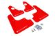 Rally Armor Mitsubishi Evo X (08-16) Urethane Mud Flaps- Red/White Logo
