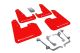 Rally Armor Subaru WRX (11-13) & STI (08-14) Hatchback Urethane Mud Flaps- Red/White Logo