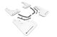 Rally Armor Mazda 3 GT Sport Hatchback (19+) Urethane Mud Flaps- White/Black Logo