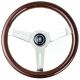 Nardi Classic Wood Steering Wheel 330mm with Polished Spokes