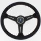 Nardi Classic Suede Steering Wheel 340mm with Black Stitching and Black Spokes
