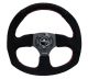 NRG Innovations Reinforced Steering Wheel (320mm Horizontal / 330mm Vertical) Suede w/Red Stitch