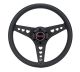 NRG Innovations All Aluminium Steering Wheel 330mm - Heart Cut Out- Ergonomic Grip- Anodized Black