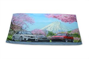 Tomei "Cherry Blossom Mt. Fuji" Bath Towel - Subaru Impreza WRX/Nissan Skyline R32 GT-R/Toyota Corolla AE86