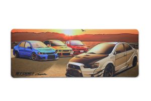 Tomei "Evo Sunset Lake Kawaguchi" Computer Desk Mouse Pad 30cm x 80cm - Mitsubishi Lancer Evolution Generations