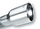 Borla Universal Polished Tip Single Oval Rolled Angle-Cut w/Clamp (inlet 2 1/2in. Outlet 4 1/4 x 3 1/2in)