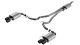 Borla Ford Mustang 2.3L Ecoboost (24-26) (w/o Active Exhaust) S-Type Cat-Back Exhaust System - Quad Black Anodised Carbon Fibre Tips