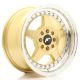JR Wheels JR6 15x7 ET 25 4x100/108 Gold w/ Machined Lip