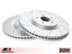 Z1 Motorsports Nissan 370Z (09-20) Performance Drilled & Slotted Brake Disc Rotors - Akebono - Front