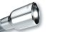 Borla Universal Polished Tip Single Oval Rolled Angle-Cut w/Clamp (inlet 2 1/4in. Outlet 3 5/8 x 2 1/2in)