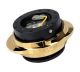 NRG Innovations Quick Release Kit - Black Body/ Chrome Gold Oval Ring