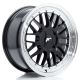 JR Wheels JR23 17x8 ET20-45 4H BLANK Gloss Black w/ Machined Lip