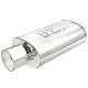 MagnaFlow Universal Street Series 5in. x 8in. x 14in. Oval Straight-Through Performance Exhaust Muffler - 2.25" Inlet / 4" Rolled Tip