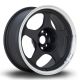 Rota Slip S1 15x6.5 4x95 ET7 Wheel- Red Lip Flat Black