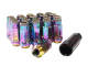 Titan Wheel Accessories 20x M12 x 1.25 GT50 Extended Wheel Nuts - Open Ends - Neo Chrome