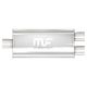 MagnaFlow Universal 5in. x 8in. x 14in. Oval Straight-Through Performance Exhaust Muffler - 3" Inlet / Duel 2.5" Outlet