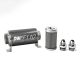 DeatschWerks Stainless Steel 8AN 100 Micron Universal Inline Fuel Filter Housing Kit (110mm)
