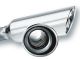 Borla Universal 2.25in Inlet 4in Round Rolled Angle Cut Resonated x 13in Long Exhaust Tip