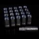 Muteki HR50 Open End Lug Nuts - Black w/ Blue Ring 14x1.50