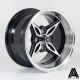 Rota kanji 14x8 4x100 ET-5 Wheel- Flat Black with Polished Face