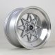 Rota Hachi 15x8 4x100 ET0 Wheel- Red Lip Silver