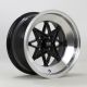 Rota Hachi 15x8 4x100 ET0 Wheel- Red Lip Black