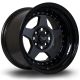 Rota Kyusha 15x9 4x114.3 ET0 Wheel- Flat Gunmetal Black