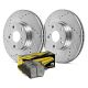 Hawk Performance Subaru Legacy (05-09) Rear Talon Drilled and Slotted Brake Discs & Performance Ceramic Pads Set