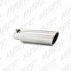 MBRP Universal 3.5" Angled Cut Rolled End 2.25" Inlet 12" Length- Clampless, no weld T304 Stainless Steel Tip