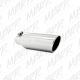 MBRP Universal 4" Angled Cut Rolled End 2.5" Inlet 12" Length- Clampless, no weld T304 Stainless Steel Tip