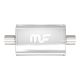 MagnaFlow Universal 4in. x 9in. x 14in. Oval Straight-Through Performance Exhaust Muffler - 2.5" Inlet / Offset Outlet