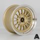AutoStar Circuit 15x8 ET28 4x100 Wheel- Gold with Polished Lip