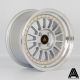 AutoStar Circuit 15x8 ET28 4x100 Wheel- SIlver with Polished Lip