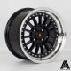 AutoStar Circuit 15x8 ET28 4x100 Wheel- Black with Polished Lip